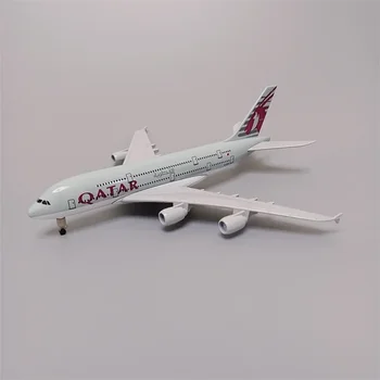  18 *20 см Легкосплавный металл AIR QATAR Airways Airbus 380 A380 Модель самолета, Изготовленная на заказ Модель самолета с Колесами Шасси