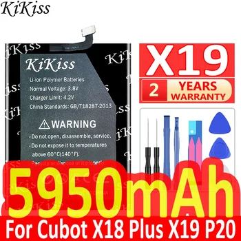  5950 мАч KiKiss Мощный Аккумулятор Для Cubot X18 Plus X18Plus X19 P20 Battery
