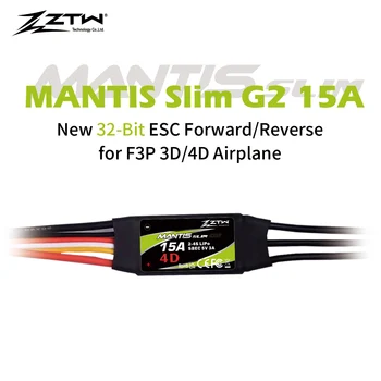  ZTW 32-Разрядный Mantis Slim G2 15A ESC 2-4 S SBEC 5 V/3A Регулятор Скорости Прямого Обратного Хода Для Радиоуправляемого Самолета С Неподвижным крылом F3P 3D/4D Flying