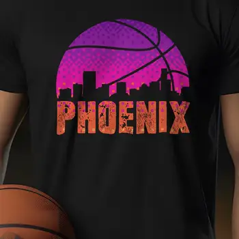  Баскетбольная футболка Arizona Phoenix City с силуэтом заходящего солнца