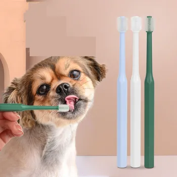  Зубная щетка для домашних кошек, Супер Мягкая Зубная щетка для чистки полости рта на 360 градусов, Многофункциональная Зубная щетка для кошек, Многофункциональная зубная щетка для собак